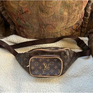 Brown waist or crossbody bag.